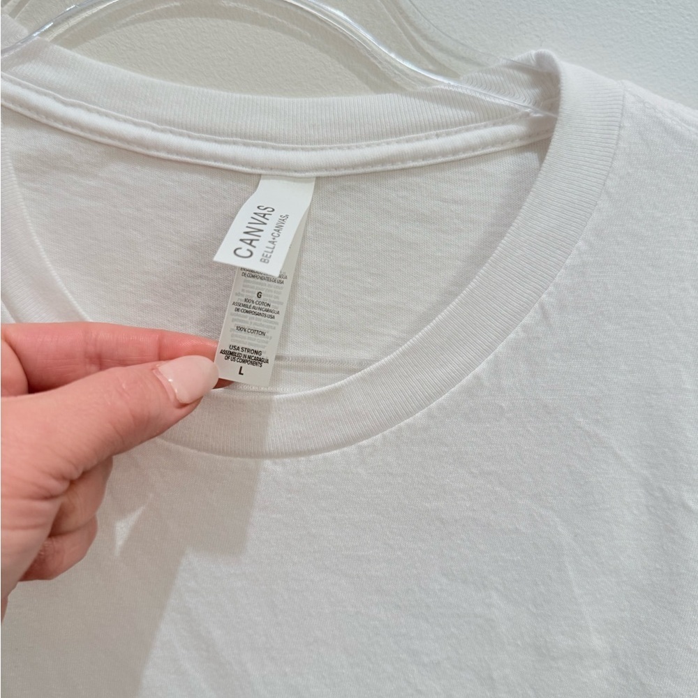Meta Logo White T-Shirt – Size Large Bella Canvas - Picture 3 of 5